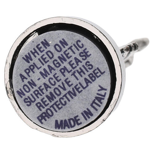 Imagem Cristo Misericordioso 5x2 cm em zamak prateado base magnética 4