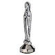 Our Lady of Lourdes 7x2 cm silver-finished zamak statue with magnetic base s2