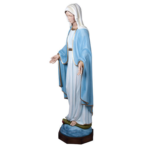 Virgen de la Milagrosa 160 cm en fibra de vidrio 11