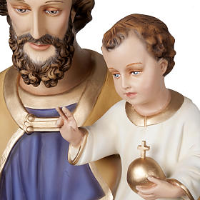 Heiligenfigur Josef mit Jesuskind Fiberglas, 160 cm