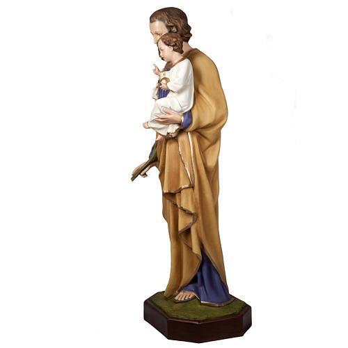 Heiligenfigur Josef mit Jesuskind Fiberglas, 160 cm 3