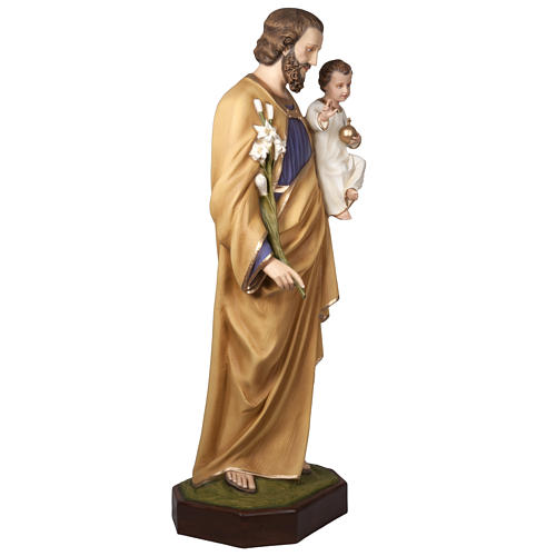 Heiligenfigur Josef mit Jesuskind Fiberglas, 160 cm 4