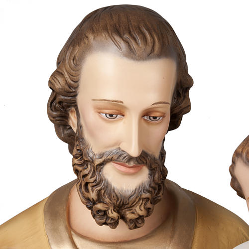 Heiligenfigur Josef mit Jesuskind Fiberglas, 160 cm 6