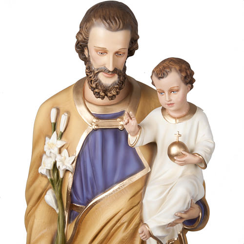 Heiligenfigur Josef mit Jesuskind Fiberglas, 160 cm 8