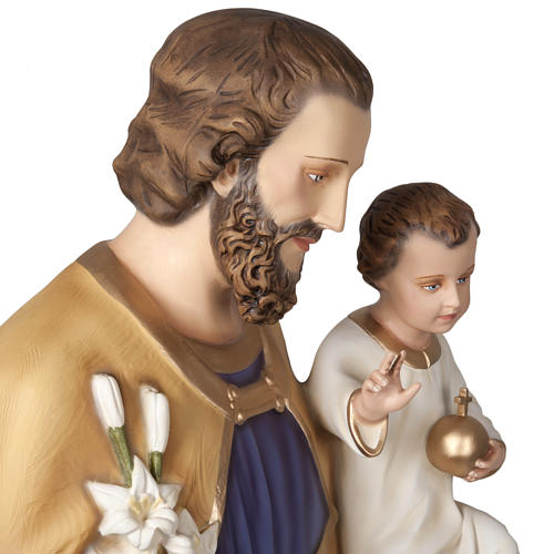 Heiligenfigur Josef mit Jesuskind Fiberglas, 160 cm 9