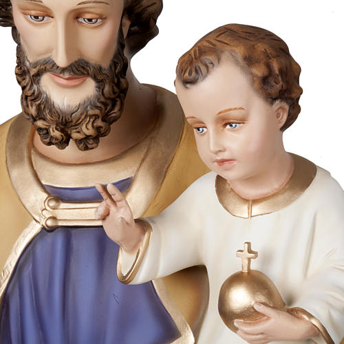 Saint Joseph with infant Jesus, fiberglass statue 160 cm 2