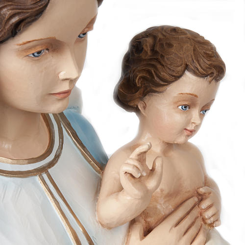Virgen y el Niño Bendecido 85 cm en fibra de vidrio 4