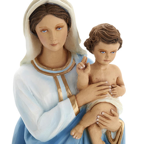 Virgen Mária con Niño 60 cm fibra de vidrio 4