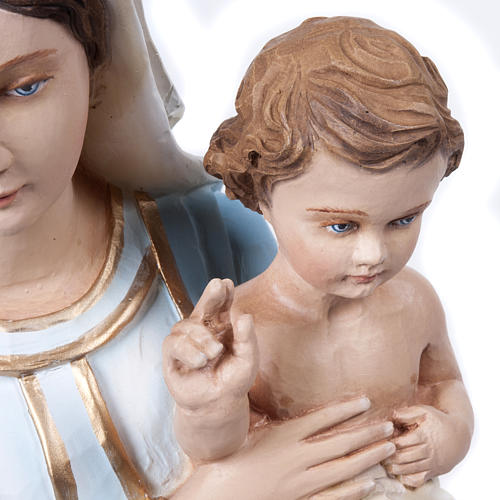 Virgen Mária con Niño 60 cm fibra de vidrio 7