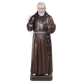 Padre Pio 110 cm fibra de vidro