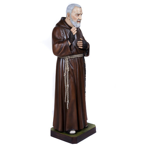 Padre Pio 110 cm fibra de vidro 7