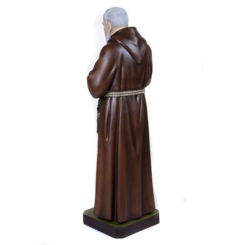 Padre Pio 110 cm fibra de vidro 9