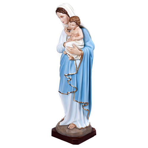 Vierge avec enfant fibre de verre 100 cm 3