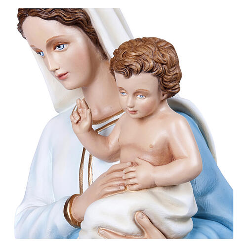 Vierge avec enfant fibre de verre 100 cm 6