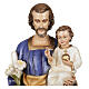 Statue Heiliger Josef mit Jesuskind, glänzendes Fiberglas s2