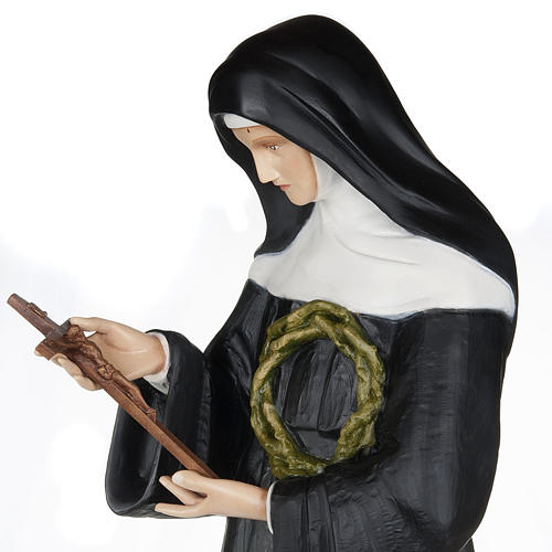Statue Heilige Rita von Cascia, Fiberglas 100 cm 3
