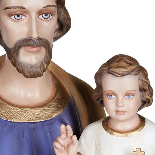 Saint Joseph with infant Jesus  fiberglass statue, 100 cm 3