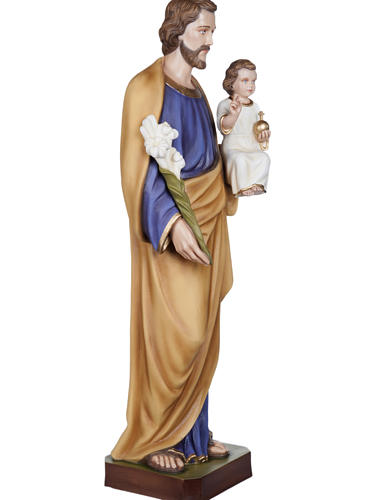 St Joseph avec l'enfant-Jésus 100 cm fibre de verre 7