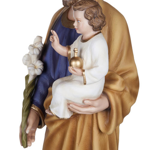 St Joseph avec l'enfant-Jésus 100 cm fibre de verre 10