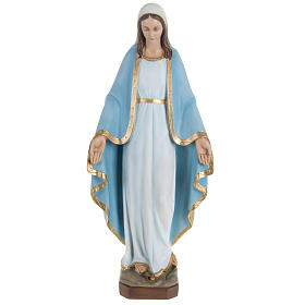 Statue Vierge Miraculeuse manteau bleu 60 cm fibre de verre