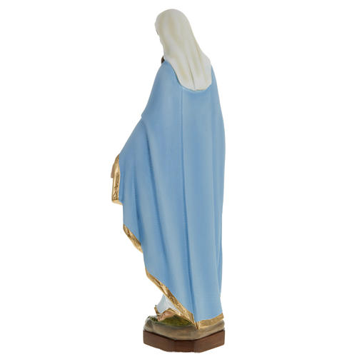 Statue Vierge Miraculeuse manteau bleu 60 cm fibre de verre 7
