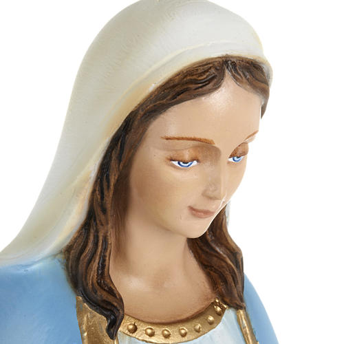 Statue Vierge Miraculeuse manteau bleu 60 cm fibre de verre 8