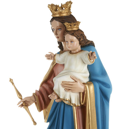 Statue Marie Auxiliatrice avec enfant 80 cm fibre de verre 4