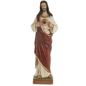 Statue Sacré-Coeur de Jésus 80 cm fibre de verre