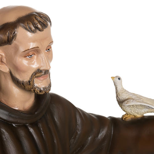 Heiliger Franziskus mit Tauben aus Fiberglas 100 cm 8