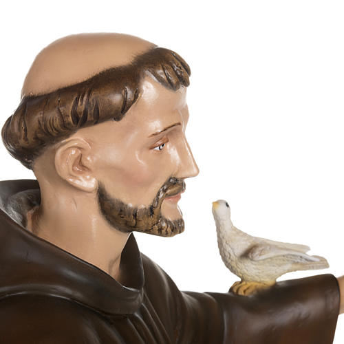 Heiliger Franziskus mit Tauben aus Fiberglas 100 cm 10