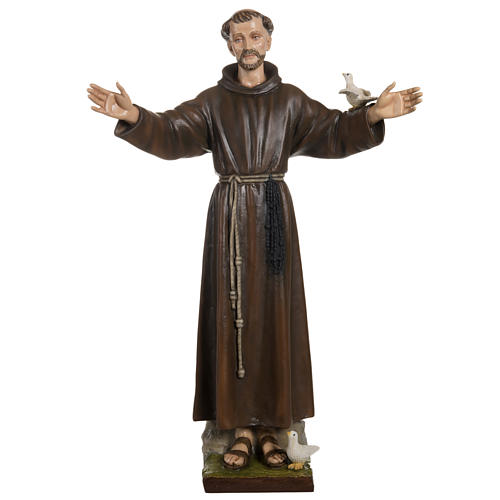 St Francis with dove fiberglass statue 100 cm 1