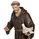 San Francesco con colombe 80 cm fiberglass s6
