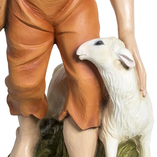Nativity scene fiberglass figurine, shepherd and sheep 60 cm 3