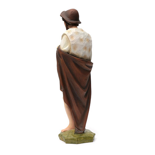 Nativity scene fiberglass figurine, shepherd with bread 60 cm 10