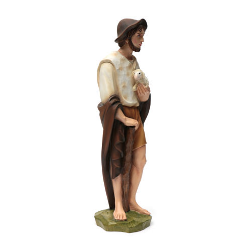 Nativity scene fiberglass figurine, shepherd with bread 60 cm 11