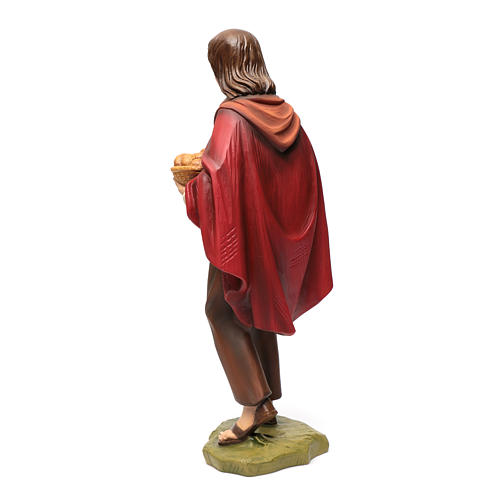 Nativity scene fiberglass figurine, shepherd with bread 60 cm 14