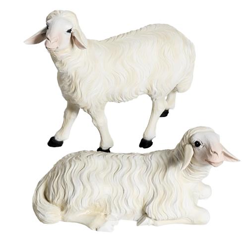 Zwei Schafe für Krippe 60 cm 1