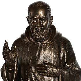 Statuen aus Fiberglas: Statue Pater Pio, Fiberglas, patiniert 175 cm