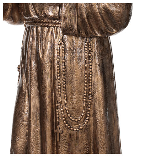Statue Pater Pio, Fiberglas, patiniert 175 cm 5