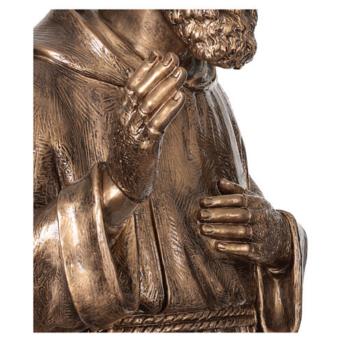 Estatua de San Pío pintada en color bronce 175cm 8