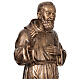 Estatua de San Pío pintada en color bronce 175cm s4
