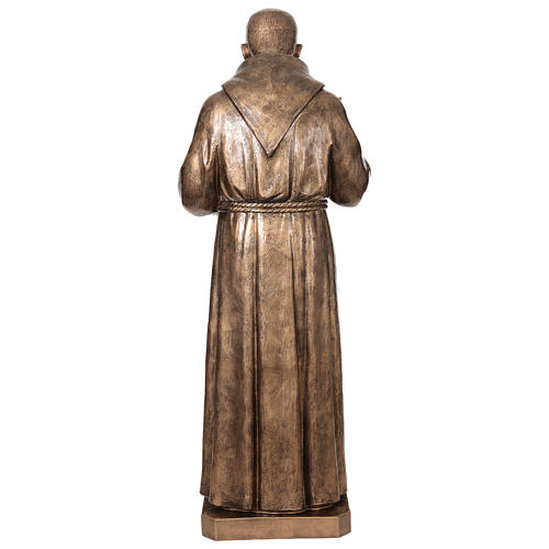 Statue Saint Pio fibre de verre patinée bronze 175 cm 9
