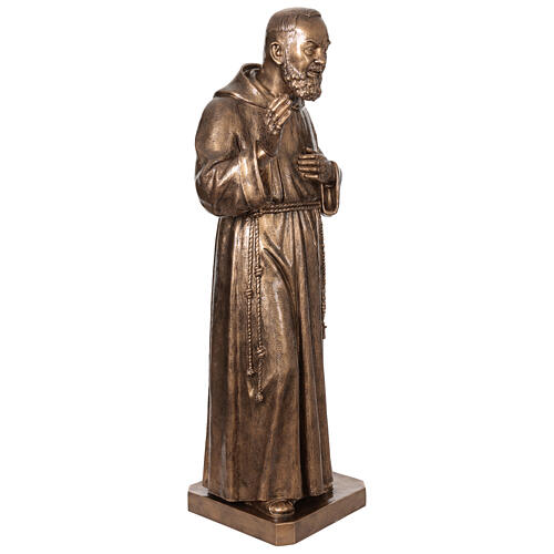 Figura Ojca Pio włókno szklane patynowane efekt brązu 175 6