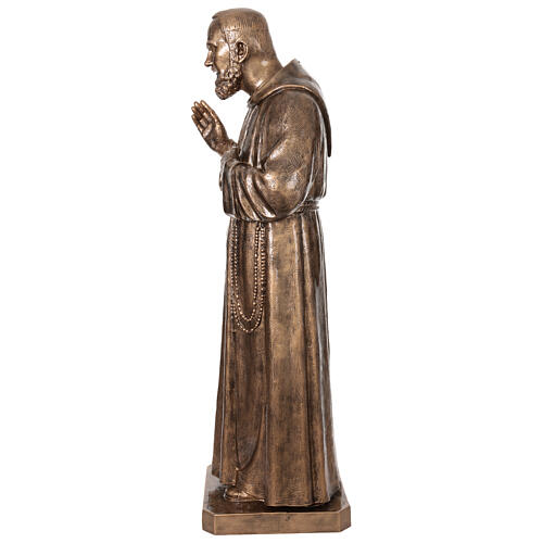 Imagem São Pio fibra de vidro pintada bronze 175 cm 7