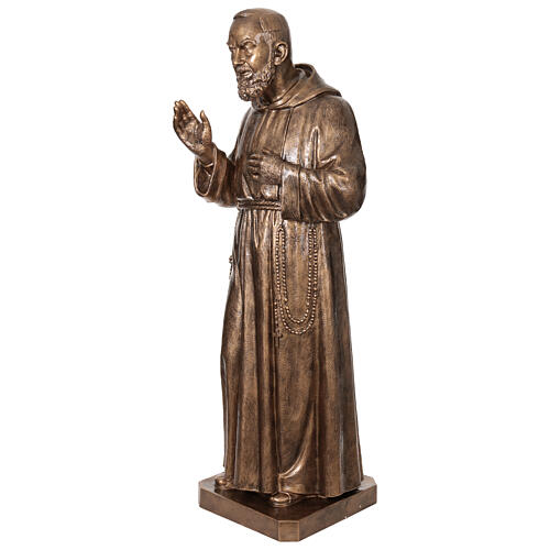 Saint Pio statue in fiberglass, bronze color 175 cm 3
