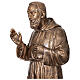 Saint Pio statue in fiberglass, bronze color 175 cm s2