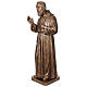 Saint Pio statue in fiberglass, bronze color 175 cm s3