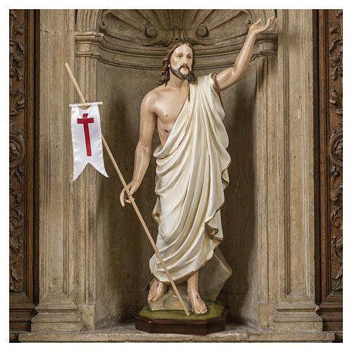 Risen Jesus statue in fiberglass, 100 cm 4