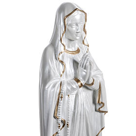 Madonna von Lourdes aus Fiberglas mit Goldverzierung 60 Höhe