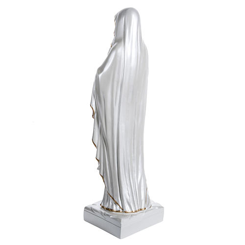 Nuestra Señora de Lourdes nacarada fibra de vidrio dorada 6